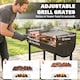image 4 of Outsunny Charcoal Barbecue Grill with 2 Cooking Areas, Wheels | Black | Black | 103L x 46.5W x 100H cm