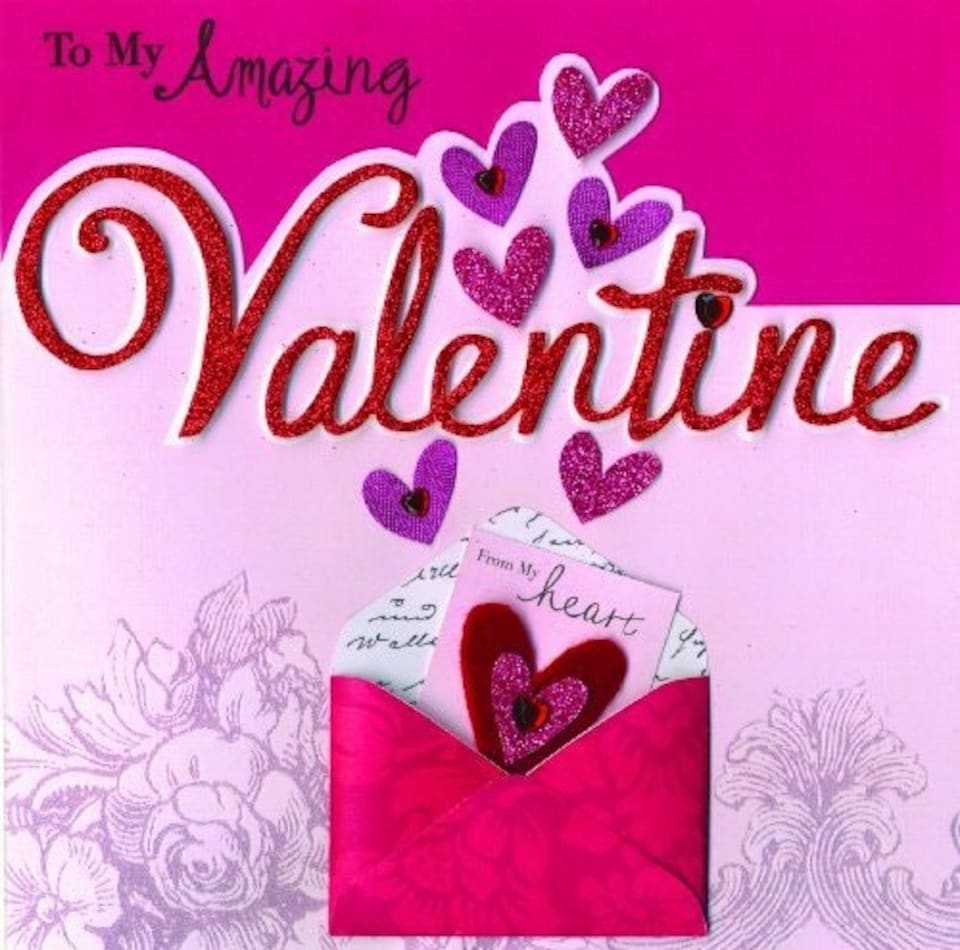 image 1 of Second Nature Collectable Keepsakes Valentine's Day Card with Lettering and Envelope