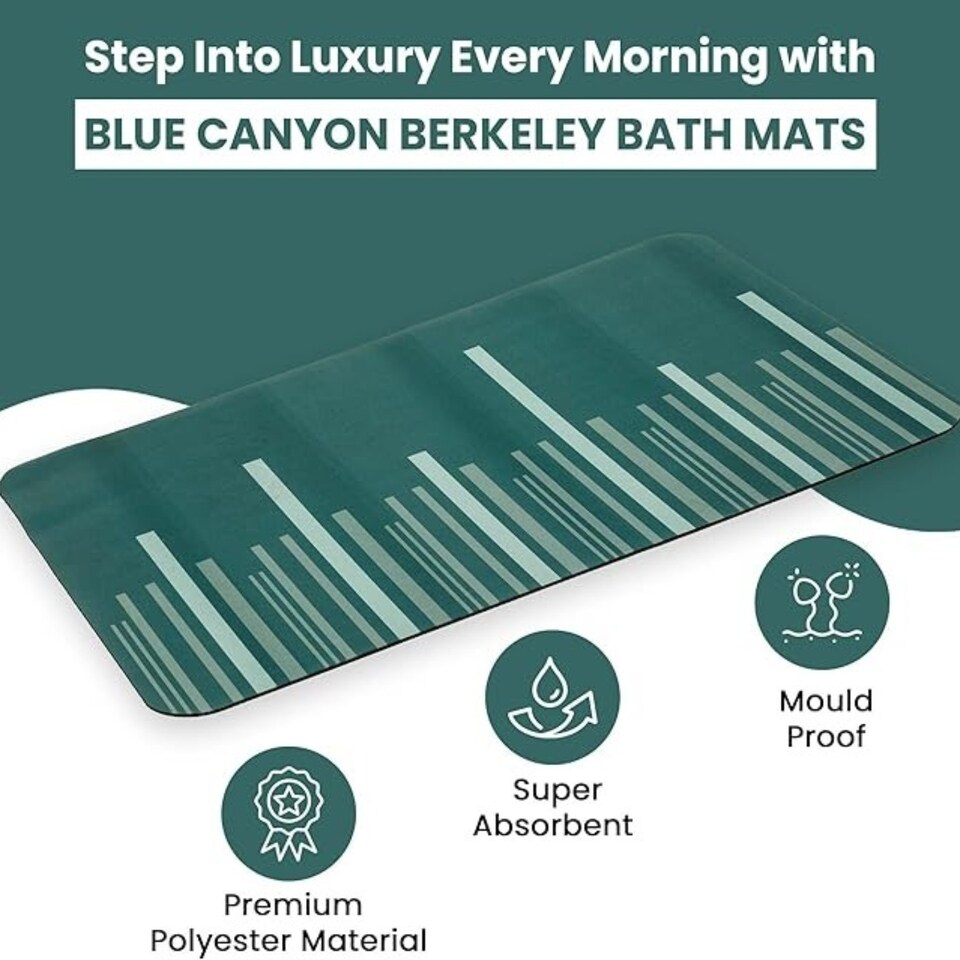 image 1 of Blue Canyon Berkeley Mat Green Durable Anti Slip Indoor Outdoor Floor Mat
