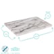 image 3 of Argon Tableware 12pc White Marble Placemats & Square Coasters Set - Table Mats Place Mats and Coasters Kitchen Mats White
