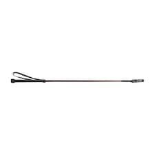 Shires Childrens/Kids Thread Stem Leather Horse Riding Whip - Brown - 24in