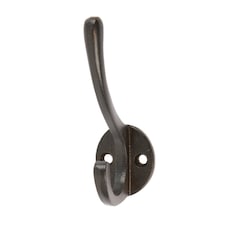 Hammer & Tongs Hat & Coat Hook - W25mm x H80mm - Black