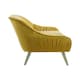 image 2 of Interiors by Premier Mustard Velvet Sofa with Silver Wood Legs, Easy to Maintain Mustard Corner Sofa, Stain-Resistant Dinner Sofa
