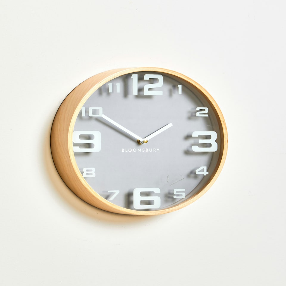 image 1 of Interiors by Premier Contemporary Large Digits Wall Clock, Easy To Maintain Kitchen Clock, Lightweight Wall Clock For Indoor