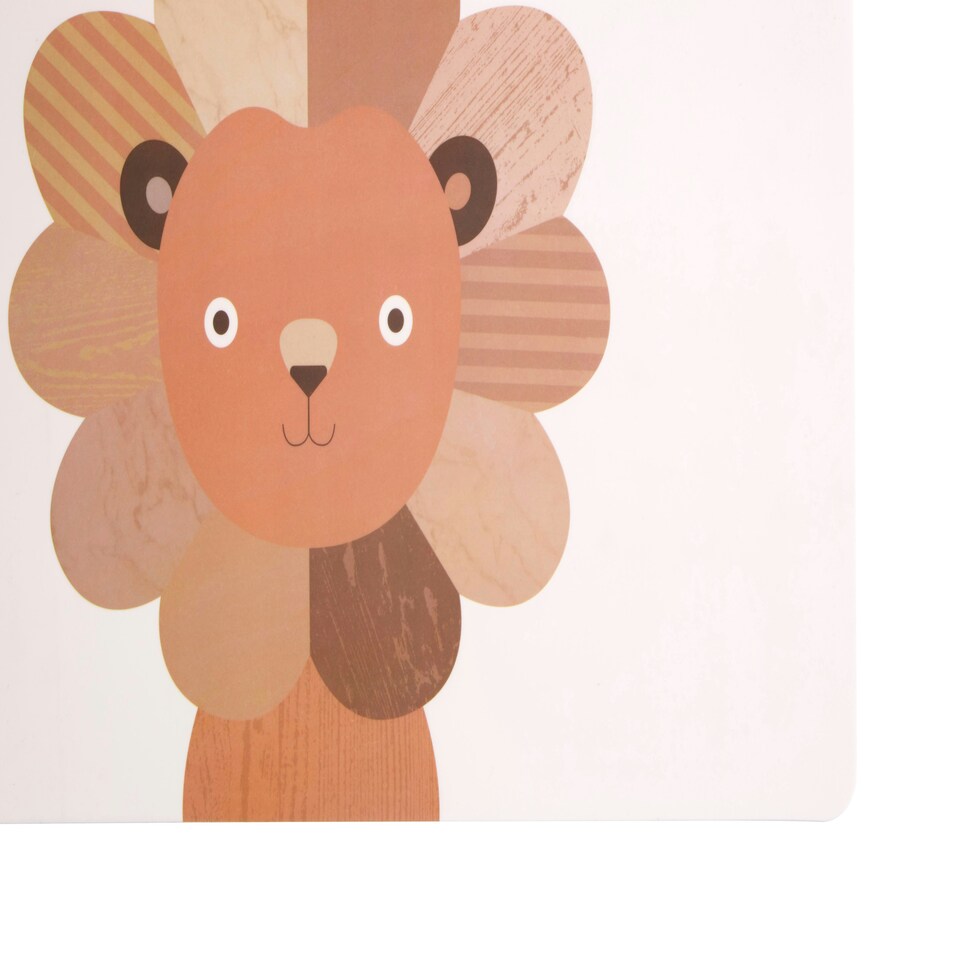 image 1 of Interiors By Premier Set Of Two Lion Placemats And Coasters, Adorable Safari-Themed Tableware For Kids