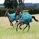 image 2 of Gallop Equestrian Dogs Print 200G Combo Turnout Rug Blue | 6ft 6