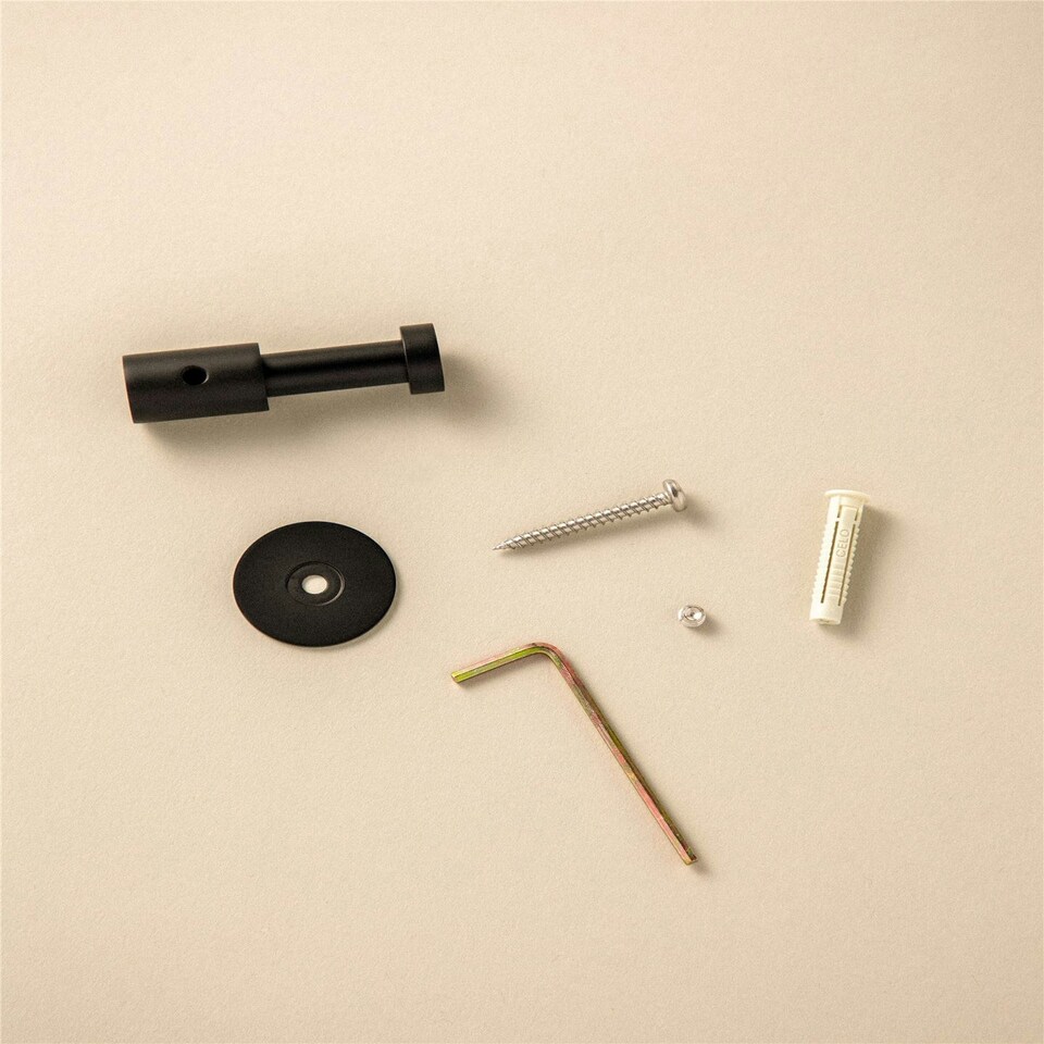 image 1 of Cosmic Hook w/ Screws & Durable Stainless Steel for Bathroom, Matt Finish Black