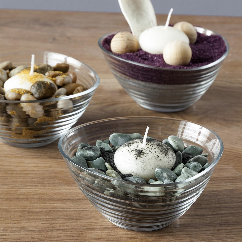 image 1 of LAV Derin Glass Serving Bowls - 12cm - Clear - Pack of 6 | Clear | Clear