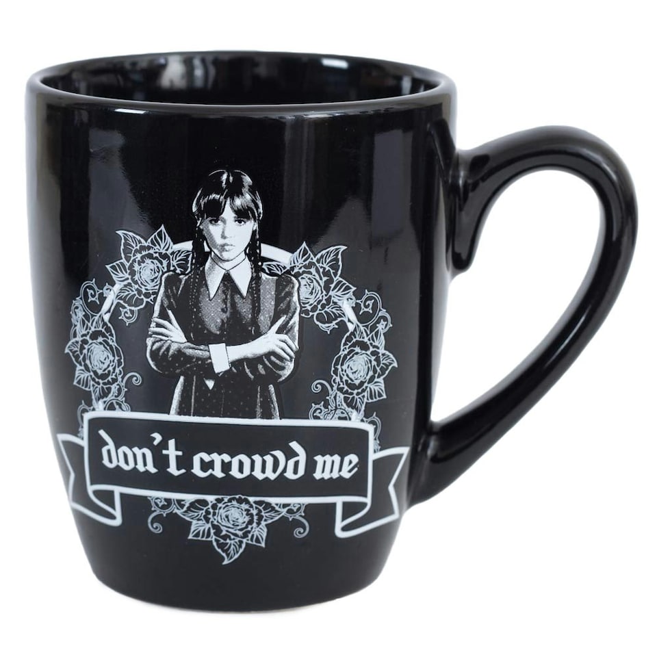 image 1 of Wednesday Mug and Sock Set - Black/White - 3 UK-8 UK