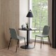 image 2 of Ibiza Small Round CafÃƒÂ© Table with Black Ash Top and Matt Black Base