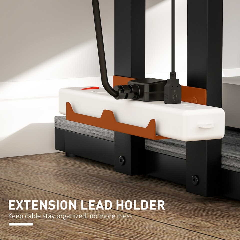 image 1 of HOMCOM HiFi Stand, 4-Tier Media Storage Shelf with Adjustable Shelves, Power Strip Rack for Router, Record Player, Printer, Industrial TV Stand for up to 28 Inch TVs, Dark Grey | Grey | 1