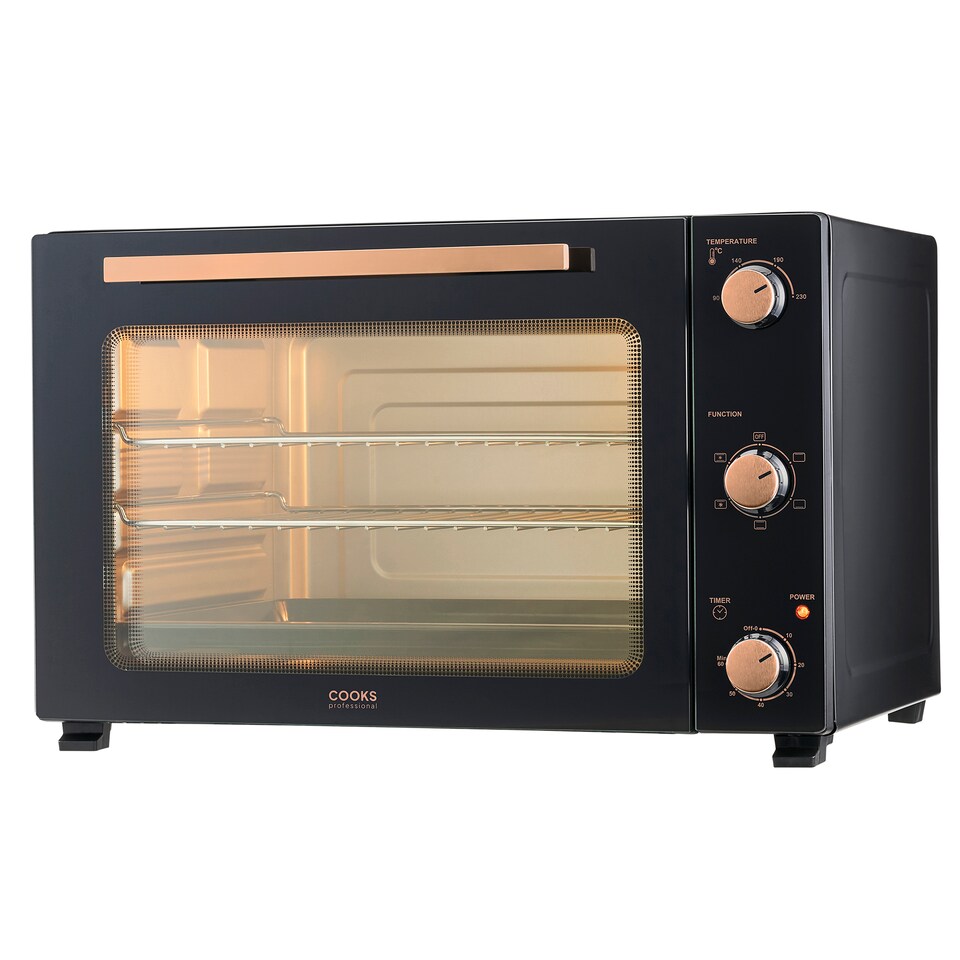 image 1 of Cooks Professional 60L Mini Oven - X-Large Electric Countertop Cooker with Adjustable Temperature & Timer