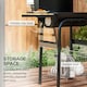 image 5 of Outsunny Charcoal Barbecue BBQ Grill Trolley W/ Shelves, Lid and Thermometer