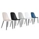 image 6 of Aspen White 80cm Square Dining Table with 2 Modern Plastic Duo Design Chairs - Compact Dining Set | Black | Black | 1