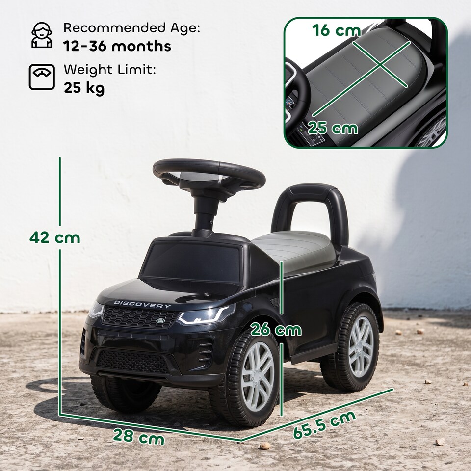 image 1 of AIYAPLAY Land Rover Licensed Ride on Car for Toddlers 18-36 Months, Black