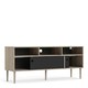 image 5 of Rome TV Unit 2 Sliding Doors in Jackson Hickory Oak and Matt Black