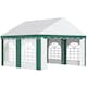 image 1 of Outsunny 4 x 4m Marquee Gazebo, Party Tent with Sides and Double Doors