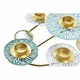 image 3 of Candle Holder DKD Home Decor Mirror Golden Metal Mint Waterlily (54 x 33 x 8 cm) N/A