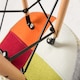 image 2 of MOF Patchwork Chair Dining Chair or Office Chair or Occasional Chair Fabric Combination Chair with Arm Multi