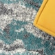 image 5 of KUKOON Light Blue Mottled Shaggy Living Room Area Rug 80cm x 150cm Blue