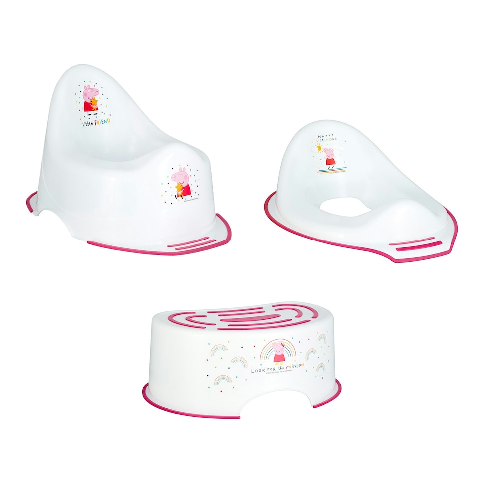 image 1 of Peppa Pig Pink Non Slip Potty, Training Seat and Step Stool