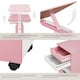 image 5 of Kids Study Desk And Filing Cabinet Set Childrens Play Room Furniture MDF In 2 Colours 7 Step Adjustable Height | Pink | rose | 109 x 55 x 94 cm | 1
