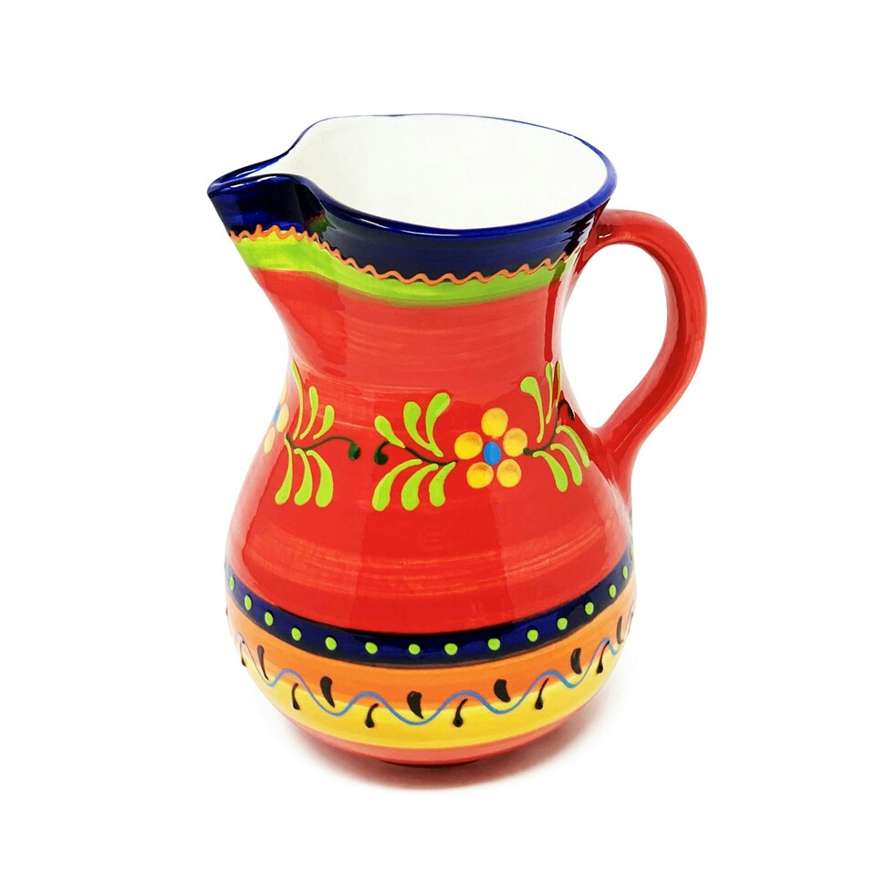 image 1 of Verano Spanish Ceramics Classic Spanish Large Jug - 2L Daisy Chains