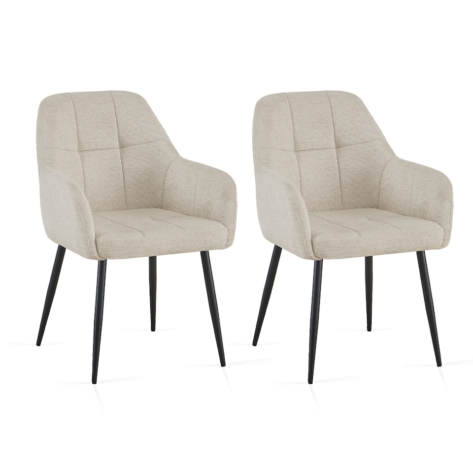 image 1 of Dining Chair Set of 2, Water-Repellent Plush Chenille Upholstered for Dining Room