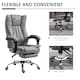 image 6 of Vinsetto Office Chair, Microfibre Reclining Computer Desk Chair with Footrest and Adjustable Height, Swivel Wheels for Home Office, Grey
