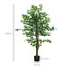 image 7 of HOMCOM 150cm Artificial Tree Ficus for Indoor Home Decor, Fake Tree