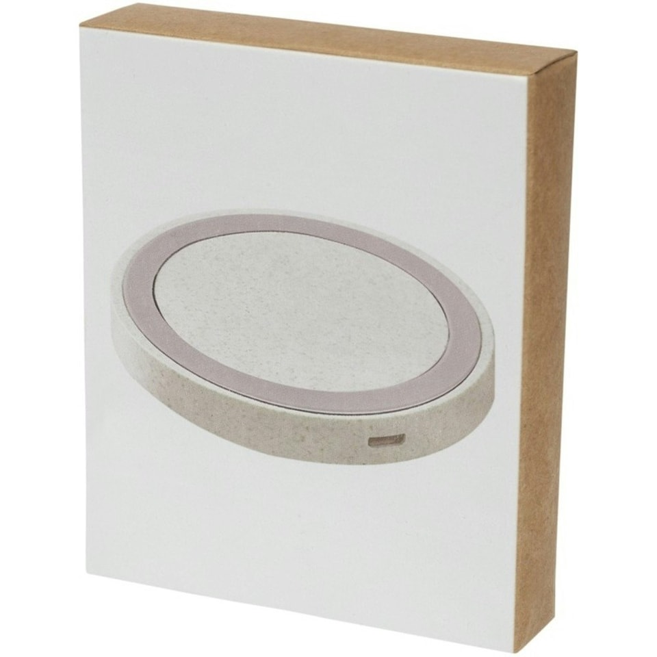 image 1 of Avenue Naka Wheat Straw Wireless Phone Charger - Beige - One Size