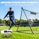 image 4 of SPORTNOW Football Rebounder Net with Carry Bag and Ground Stakes