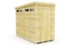image 1 of 4 x 8 Feet Pent Security Shed - Single Door - Wood - L231 x W127 x H201 cm | Brown