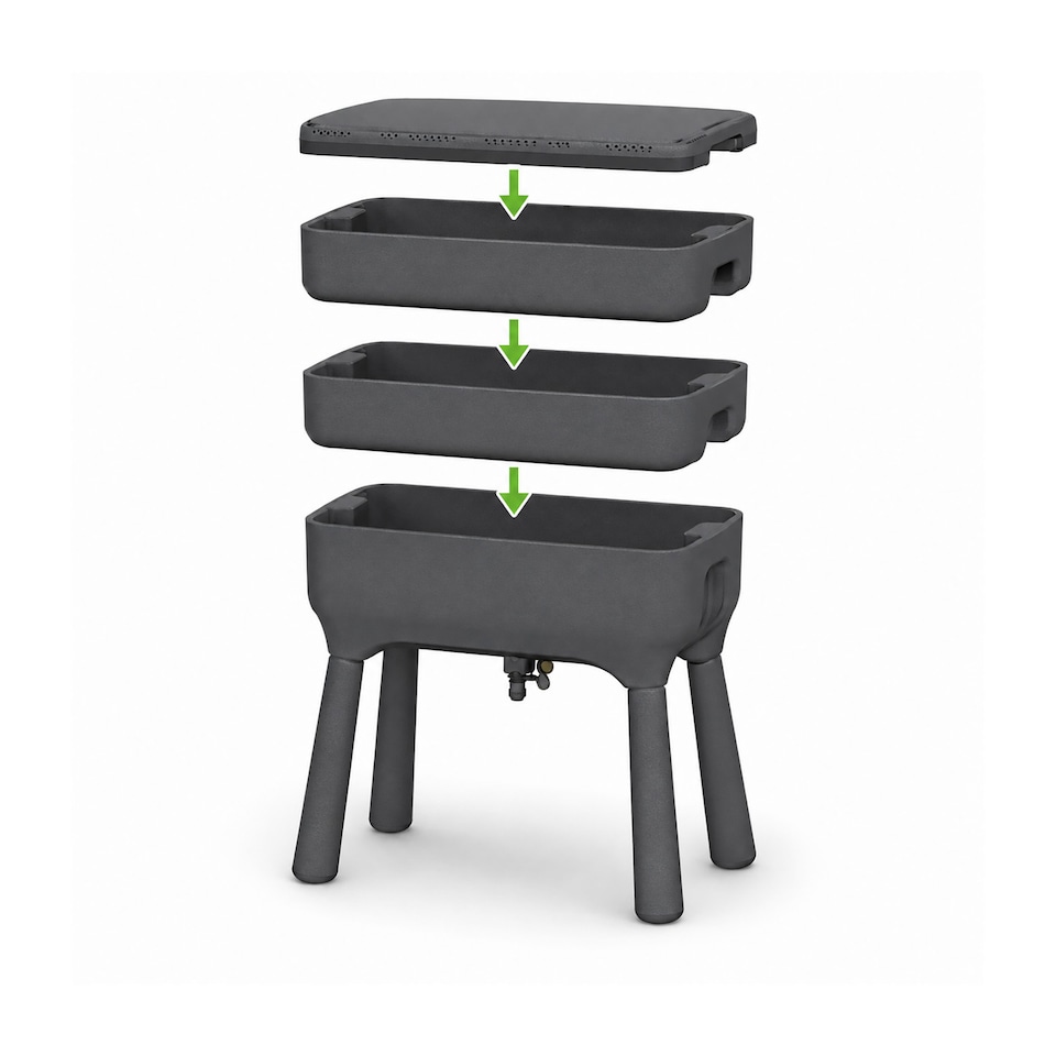 image 1 of simpa Worm Farm Composter (Worms Not Included) 70cm (H) x 53cm (W) x 39cm (D)