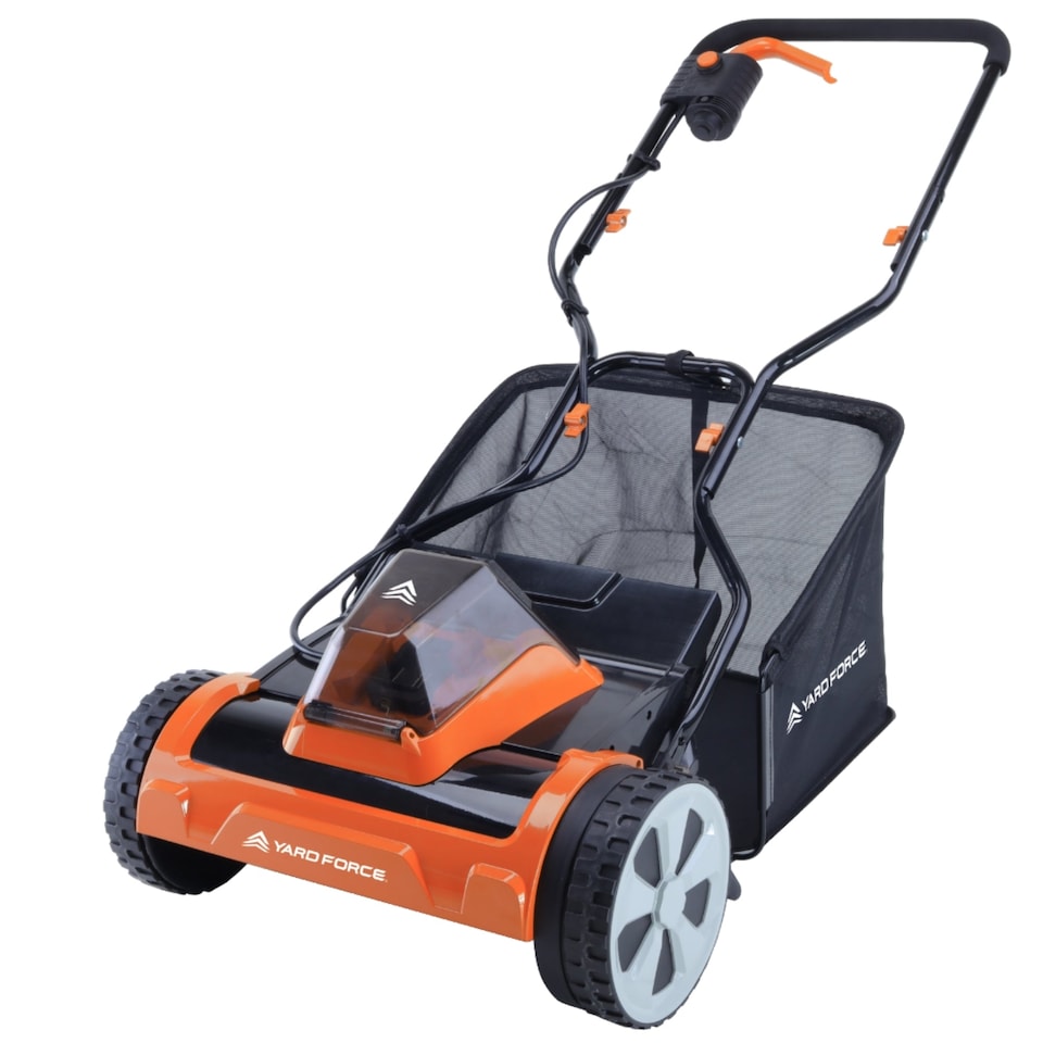 image 1 of Yard Force 20V 4.0Ah 38cm Cordless Cylinder Lawnmower 45L Grass Bag with Lithium-Ion Battery & Charger CR20 Range | Black