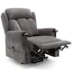 image 3 of Halton Electric Fabric Heavy Duty Single Motor Rise Recliner Lift Mobility Chair (Charcoal)
