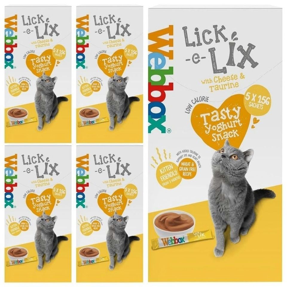 image 1 of Webbox Cheese & Taurine Lick-E-Lix Cat Treats (Bundle of 5)