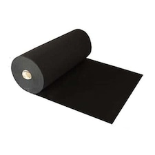 1 Metre Exhibition Quality Ribbed Heavy Duty Black Carpet Runner 1 Metre Wide