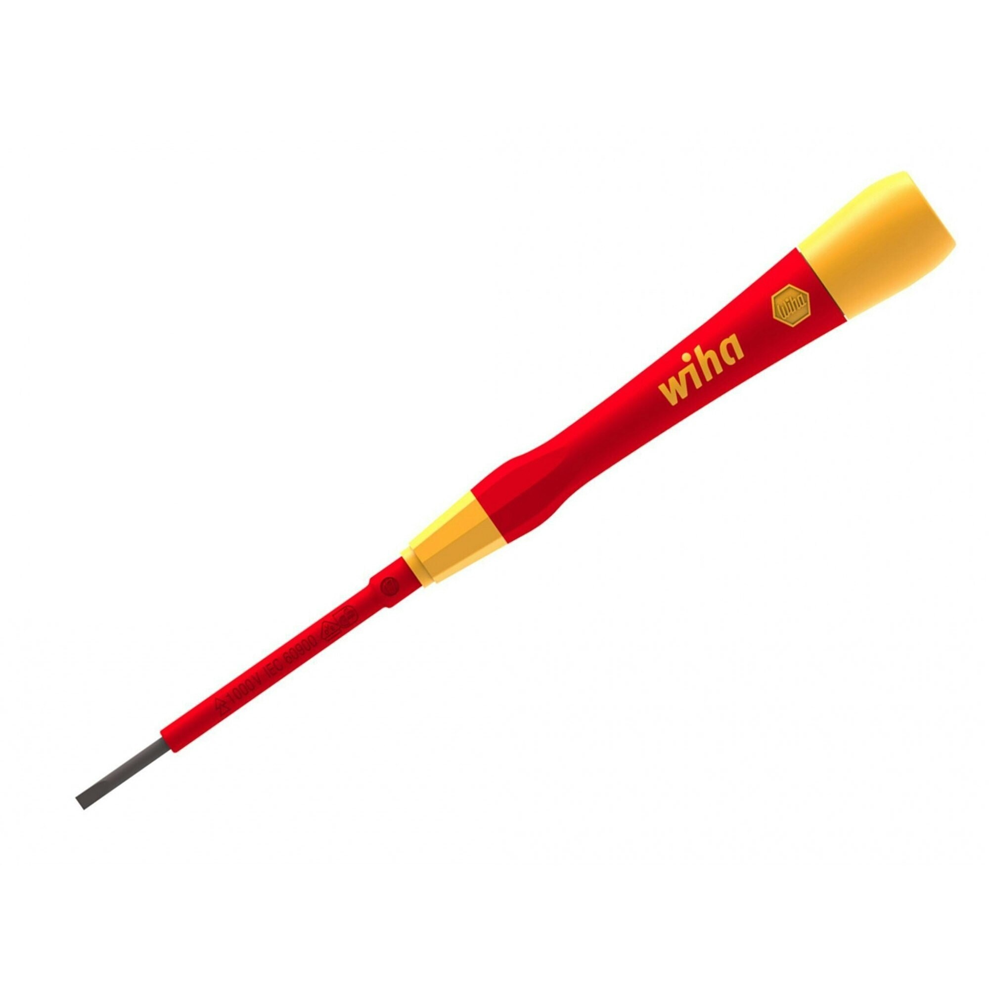 Wiha Picofinish Electric Fine Screwdriver, Slotted Tip - Multi Colour - 2.5 x 65mm