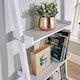 image 3 of Ladder Shelf Bookcase 3 or 5 Tier Storage Shelving Unit Display Stand | White