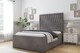 image 2 of Sloomy Somerset Slate Naples Bed Frame With Mattress With 50" Upholstered Headboard 4' Small Double