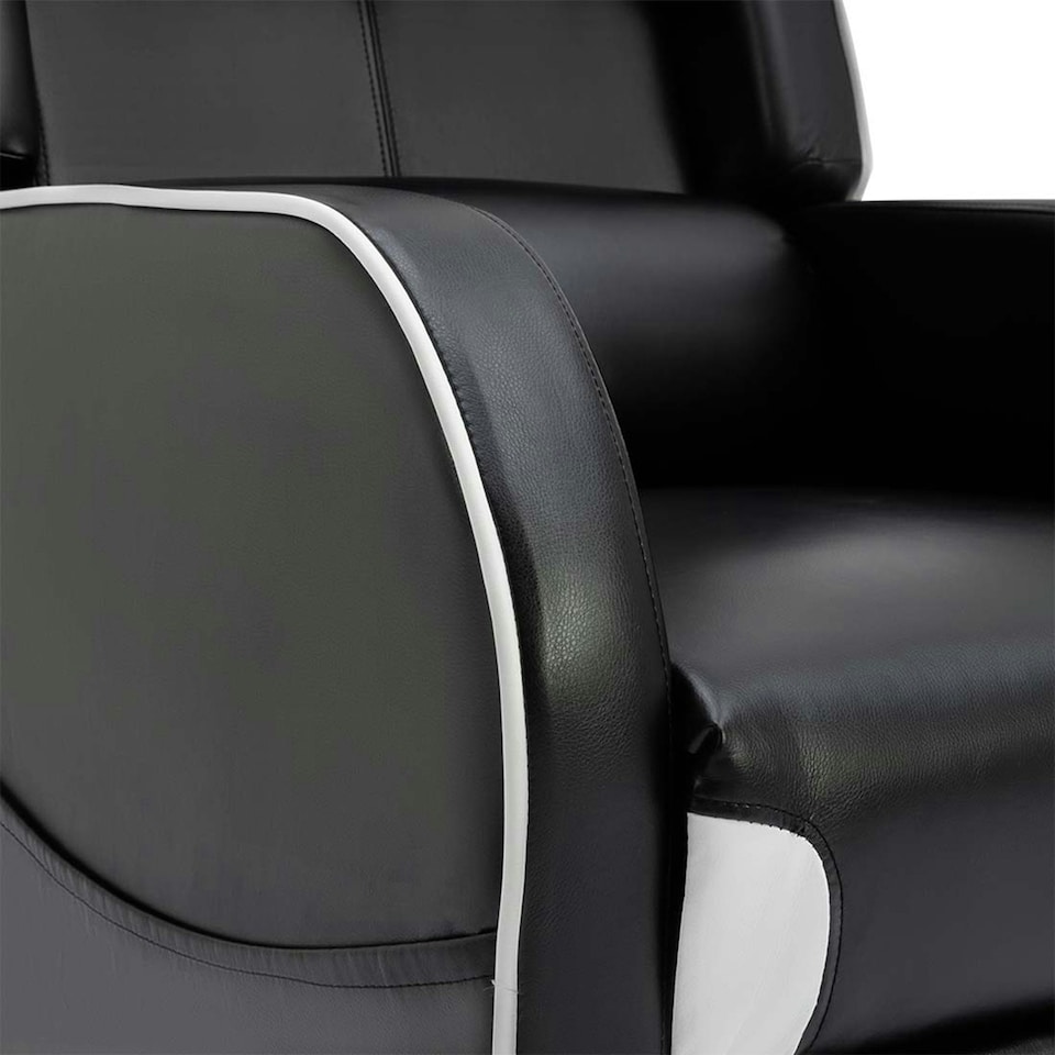 image 1 of Ranger S Faux Leather Recliner Armchair Sofa Cinema Gaming Chair (White)