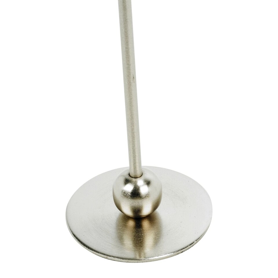 image 1 of 33cm Tall Metal Iron Taper Candle Stick Holder Dinner Table Wedding Party Decor | Silver | 1 x Silver