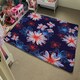 image 4 of Red, White & Blue Flower Print (Rug) Multi | Small: 60x110cm
