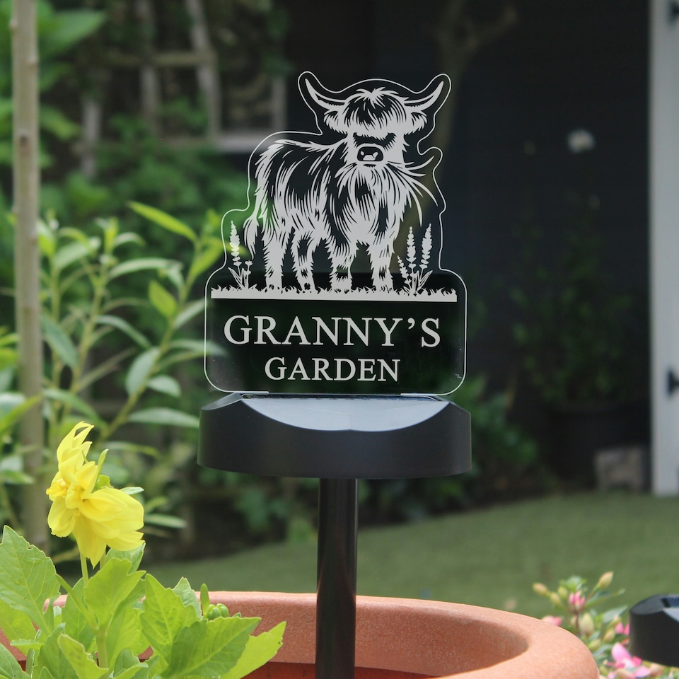 image 1 of Personalised Highland Garden Solar Light