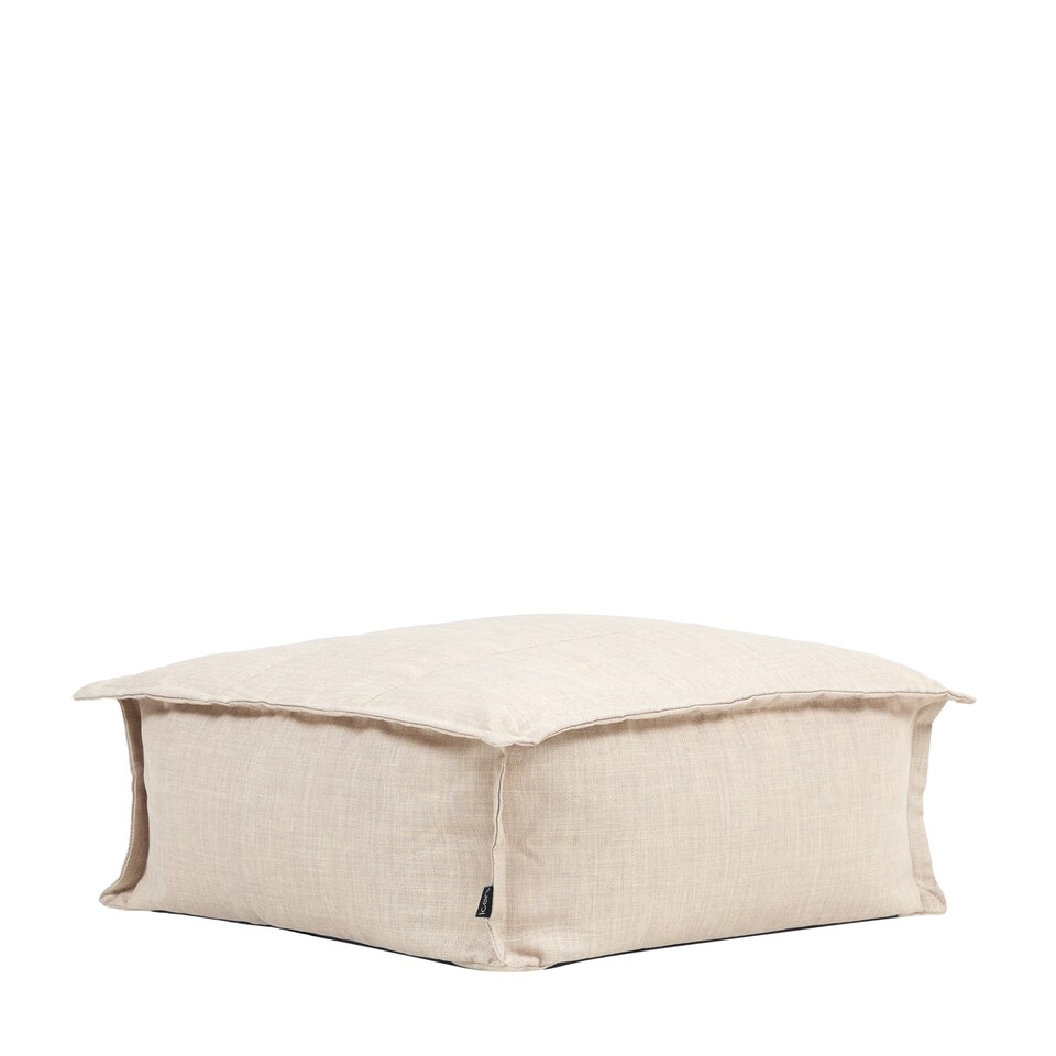 image 1 of Vita Indoor Outdoor Pouffe Footstool Beige Bean Bags | Cream | Cream | 1
