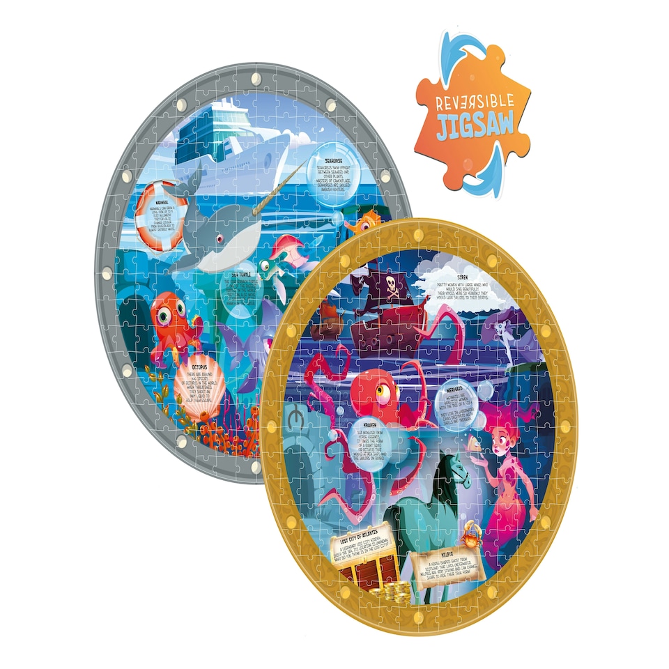 image 1 of Childrens Reversible Jigsaws - Ocean Creatures