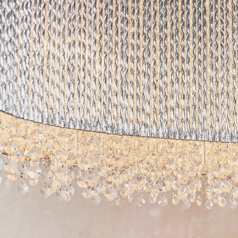 image 1 of Galina 8 Light Ceiling Pendant Chrome Plate & Clear Crystal, G9