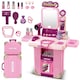 image 2 of Kids Beauty Vanity Set with Suitcase Dressing Table