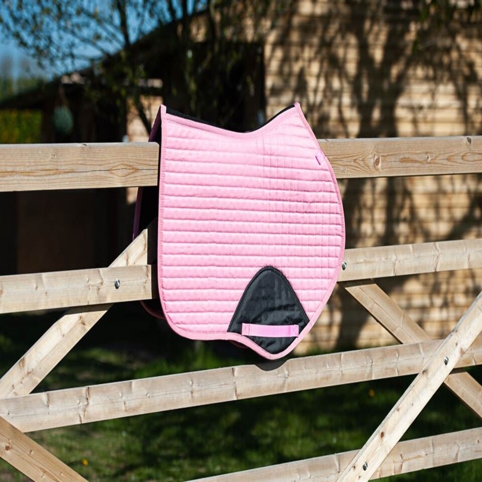 image 1 of Gallop Equestrian Prestige Close Contact/Gp Quilted Saddle Pad Pink | Colour: Blush Pink
Size: Full